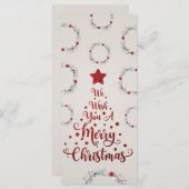 グリッターレッド我々は聖降誕祭を喜んでお祈り (正面/裏面)