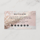 グリッターロイヤリティマップ5爪、 ネイルの点滅美しい 名刺 (裏面)