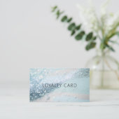 グリッターロイヤリティ10爪、 ネイルの点滅美しい 名刺 (スタンド正面)