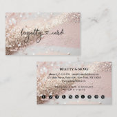 グリッターロイヤリティ10爪、 ネイルの点滅美しい 名刺 (正面/裏面)