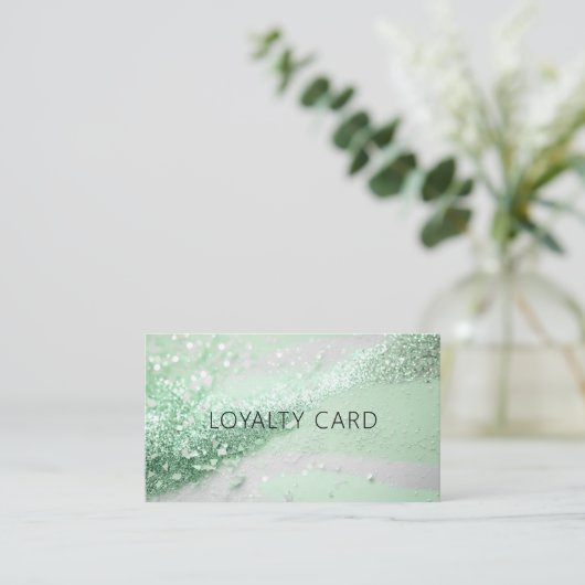 グリッターロイヤリティ10爪、 ネイルの点滅美しい 名刺 (スタンド正面)