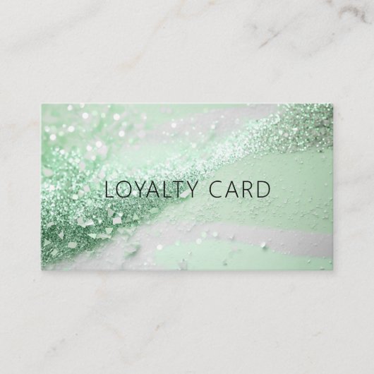 グリッターロイヤリティ10爪、 ネイルの点滅美しい 名刺 (正面)