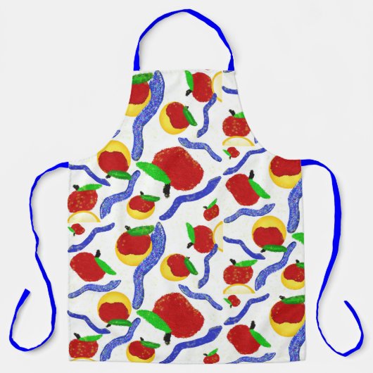 グリッターロシュ・ハシャナはリンゴと蜂蜜を撒く エプロン (正面)