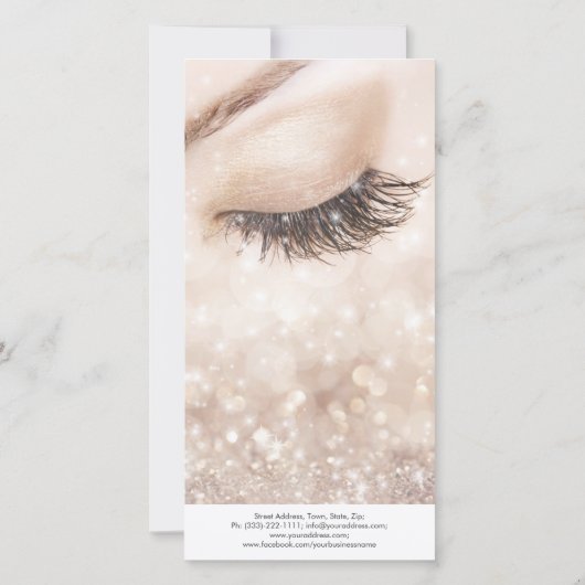 グリッターロングラッシュアフターケアベージュクリーム サンキューカード (裏面)