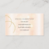 グリッターワインステイン | ボケ | 金ゴールドボトル 名刺 (裏面)