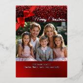 グリッターワンダーランドフォイルホリデークリスマスカード 箔シーズンカード (正面)