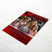 グリッターワンダーランドフォイルホリデークリスマスカード 箔シーズンカード (回転した状態)