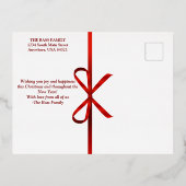 グリッターワンダーランドフォイルホリデーフォトポストカード 箔シーズンポストカード (裏面)