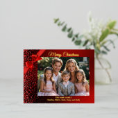 グリッターワンダーランドフォイルホリデーフォトポストカード 箔シーズンポストカード (立ち正面)