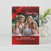 グリッターワンダーランドフォトクリスマスサンキューカード サンキューカード (スタンド正面)