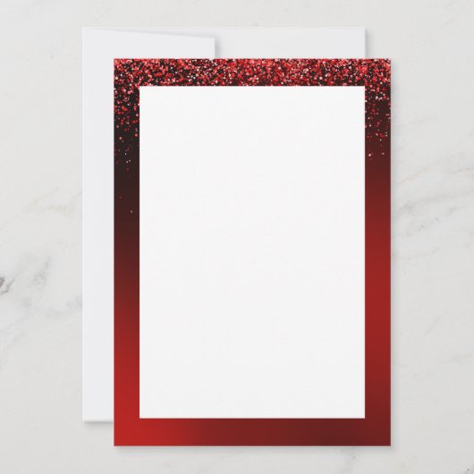 グリッターワンダーランドフォトクリスマスサンキューカード サンキューカード (裏面)