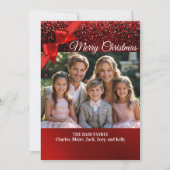 グリッターワンダーランドホリデークリスマスカード シーズンカード (正面)