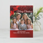 グリッターワンダーランドホリデークリスマスカード シーズンカード (スタンド正面)