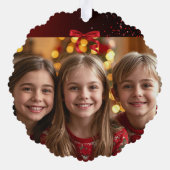 グリッターワンダーランド紙クリスマスオーナメントカード オーナメントカード (裏面)