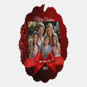 グリッターワンダーランド紙クリスマスオーナメントカード オーナメントカード (右)