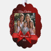 グリッターワンダーランド紙クリスマスオーナメントカード オーナメントカード (左)