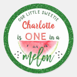 グリッターワンinメロン1stバースデースイカ ラウンドシール
