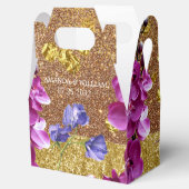 グリッターヴィオレモダン結婚式の引き出物箱 フェイバーボックス (オープン)