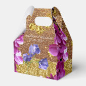 グリッターヴィオレモダン結婚式の引き出物箱 フェイバーボックス (正面サイド)