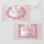 グリッターヴィンテージフレームフェイクフォイル・ビジネス・カード 名刺 (正面/裏面)