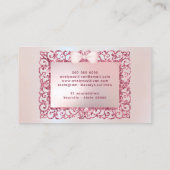 グリッターヴィンテージフレームフェイクフォイル・ビジネス・カード 名刺 (裏面)