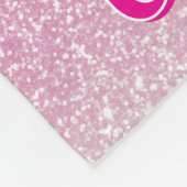 グリッター一角草花 フリースブランケット (角)