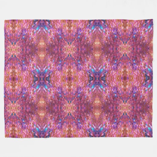 グリッター人気があるオパール型ホログラフィックコレクション フリースブランケット (正面(横))