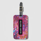 グリッター人気があるオパール型ホログラフィックコレクション ラゲッジタグ (正面縦)