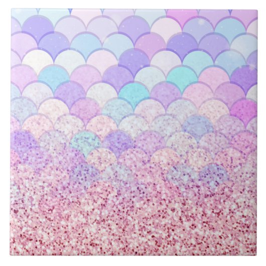 グリッター人魚 タイル (正面)