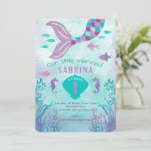 グリッター人魚，紫，尾，海の下 招待状 (スタンド正面)