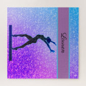 グリッター体操の梁(青と紫) ジグソーパズル (横)