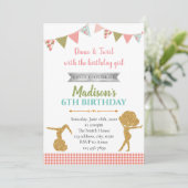 グリッター体操の誕生日パーティーの招待 招待状 (スタンド正面)