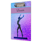 グリッター体操ビームブルーと紫 クリップボード (左)