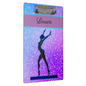 グリッター体操ビームブルーと紫 クリップボード (右)