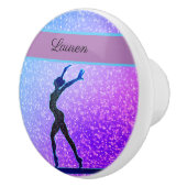 グリッター体操ビームブルーと紫 セラミックノブ (右)