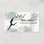 グリッター体操ホワイト 名刺 (正面)