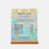 グリッター価格リスト アクリルサイン (正面)