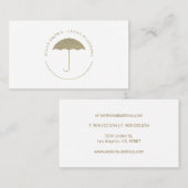 グリッター傘フェイクのロゴ 名刺 (正面/裏面)