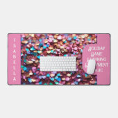 グリッター光トレンディーホログラフィックコレクション デスクマット (キーボード&マウス)