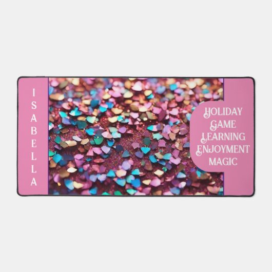 グリッター光トレンディーホログラフィックコレクション デスクマット (正面)