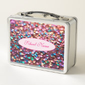 グリッター光トレンディーホログラフィックコレクション メタルランチボックス (裏面)