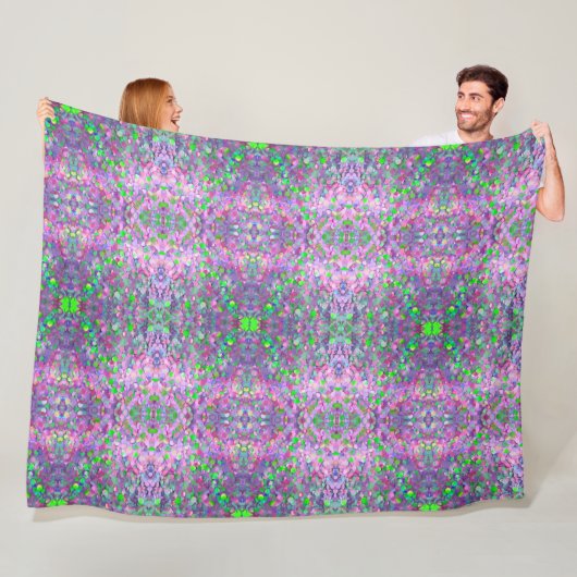 グリッター光ホログラフィモダンック収集 フリースブランケット (インサイチュ)