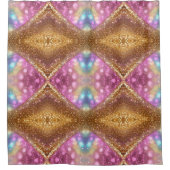 グリッター光ホログラフィ人気があるック収集 シャワーカーテン (正面)