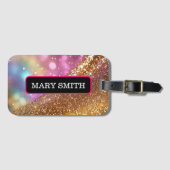 グリッター光ホログラフィ人気があるック収集 ラゲッジタグ (正面横)