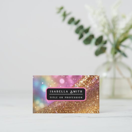 グリッター光ホログラフィ人気があるック収集 名刺 (スタンド正面)