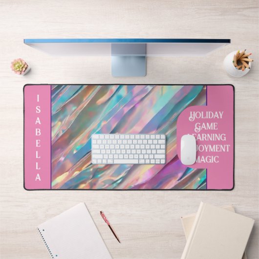 グリッター光学ホログラフィックトレンディー収集 デスクマット (オフィス1)