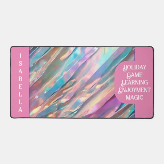 グリッター光学ホログラフィックトレンディー収集 デスクマット (正面)