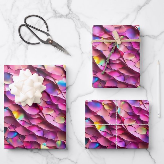 グリッター光学ホログラフィ人気があるー収集 ラッピングペーパーシート (正面)