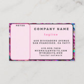 グリッター光学ホログラフィ人気があるー収集 名刺 (裏面)