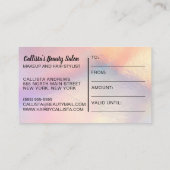 グリッター入血許可証 名刺 (裏面)